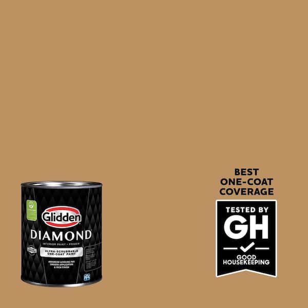 Glidden Diamond 1 qt. PPG1089-6 Honey Haven Semi-Gloss Interior Paint with Primer