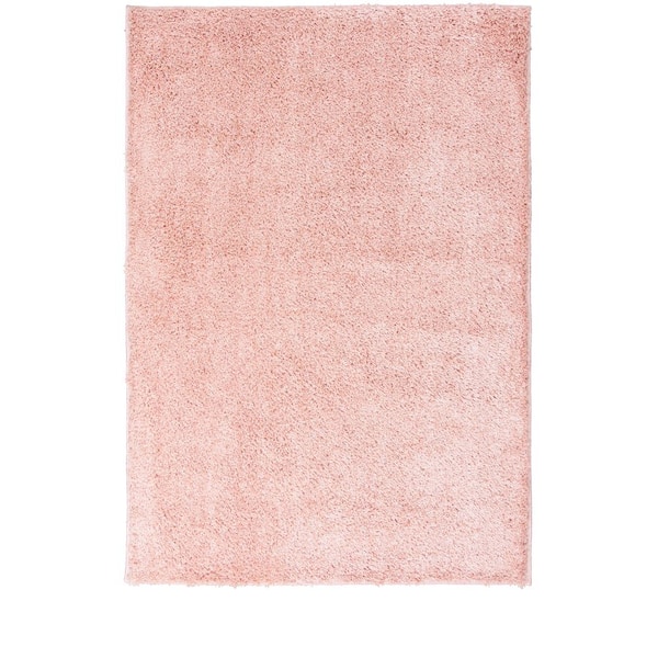 10 ft. x 15 ft. Cloud Pink Geneva Shag Solid Area Rug