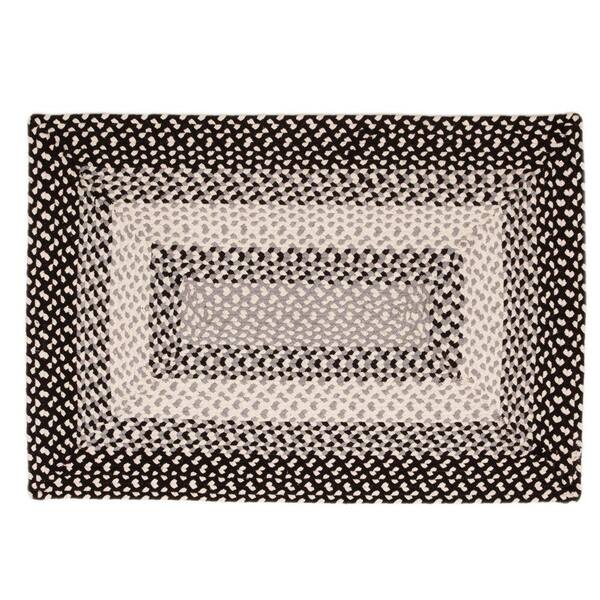 Super Area Rugs Waterbury Rectangle Black and Gray 7 ft. X 9 ft. Cotton ...