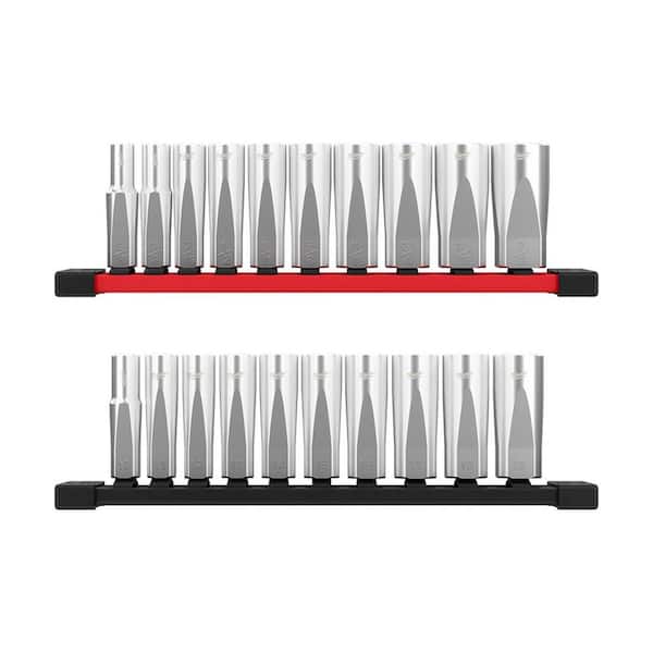 Milwaukee 3/8 in. Drive SAE and METRIC Deep Well 6-Point Socket Set (20-Piece)