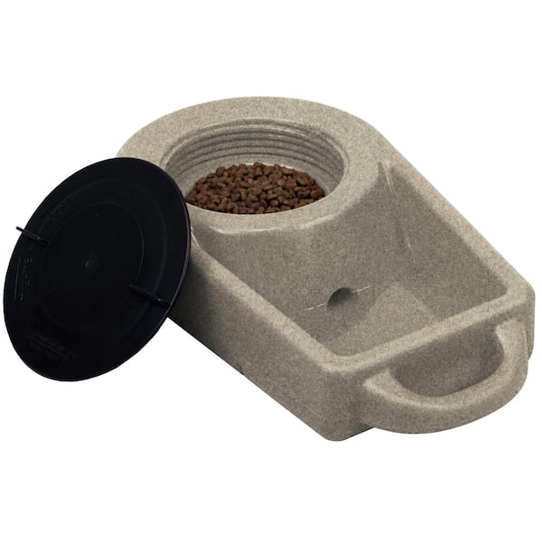 DAKOTA 283 Dakota Dine N Dash 2.5 Gal. Anitmicrobial Plastic Feeding System for Dogs in Coyote Granite