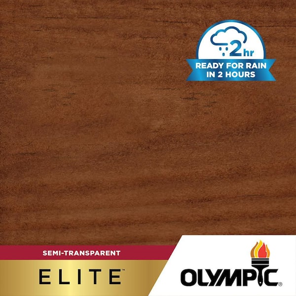 Olympic Elite 8 oz. ST-2022 Russet Semi-Transparent Exterior Stain and Sealer in One Low VOC