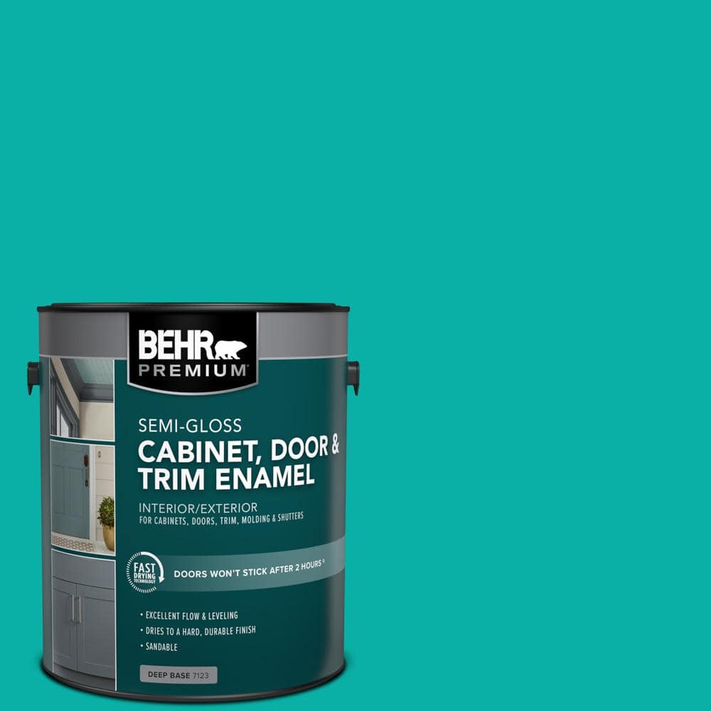 1 gal. #490B-5 Cozumel Semi-Gloss Enamel Interior/Exterior Cabinet, Door & Trim Paint price history on PriceWatchPro