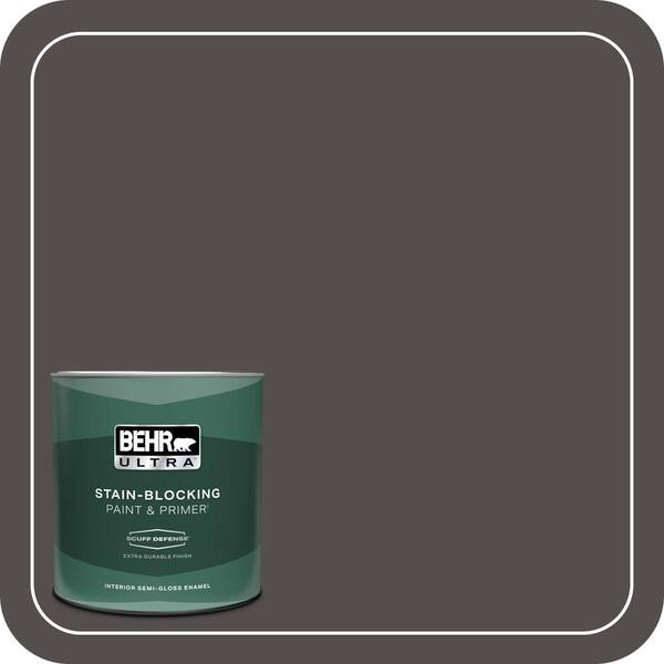 BEHR ULTRA 1 qt. #PPU24-02 Berry Brown Extra Durable Semi-Gloss Enamel Interior Paint & Primer