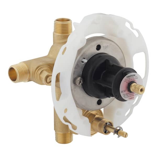 KOHLER Rite-Temp 1/2 Inch Pressure Balancing Value with Push-Button Diverter and Screwdriver Stops