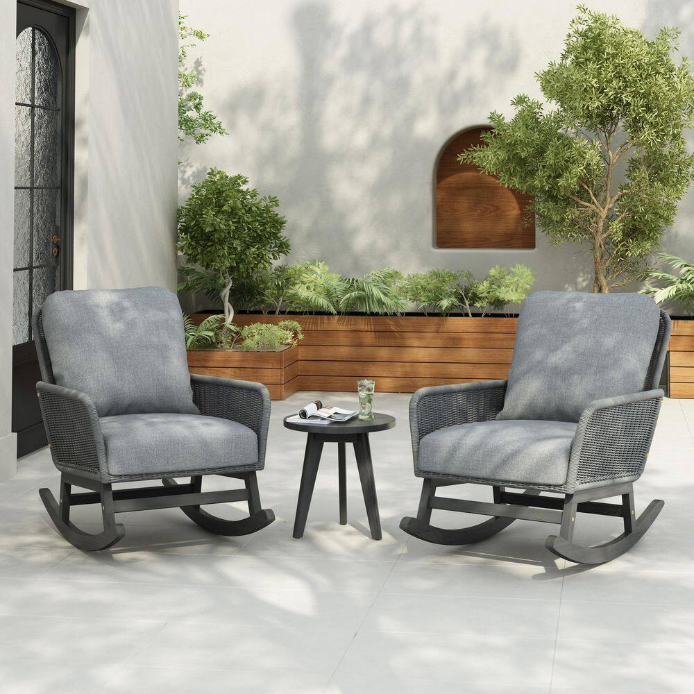 CHRISTOPHER KNIGHT HOME Emerson Modern 3-Piece Wood and Metal Patio ...