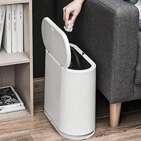 Bath Bliss 8L Acrylic Waste Bin in White 27035-WHITE - The Home Depot