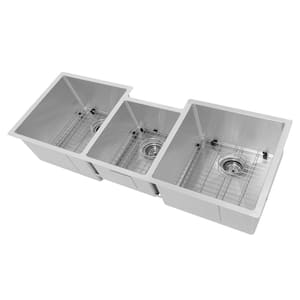 ZLINE 45" Breckenridge Undermount Triple Bowl Stainless Steel Kitchen Sink with Bottom Grid and Accessories (SLT-45)