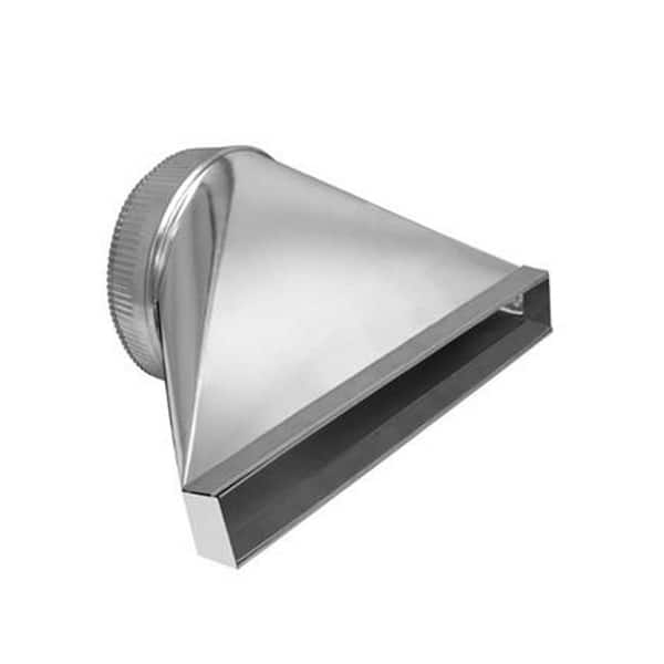 Range Hood Duct 10 in. x 19 in. x 2 in. Rectangular to Round Transition for  Lift Downdraft