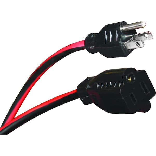 25 ft. 16/3 Medium-Duty Indoor/Outdoor Extension Cord, Red and Black
