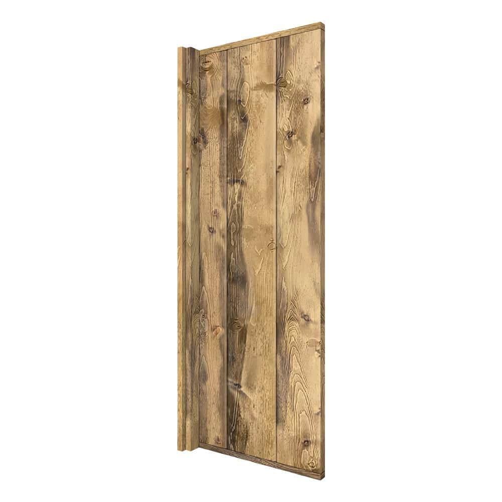 24 in. x 42 in. Weather Oak Solid Pine Wood Bathroom Urinal Partition Door Slab price history on PriceWatchPro
