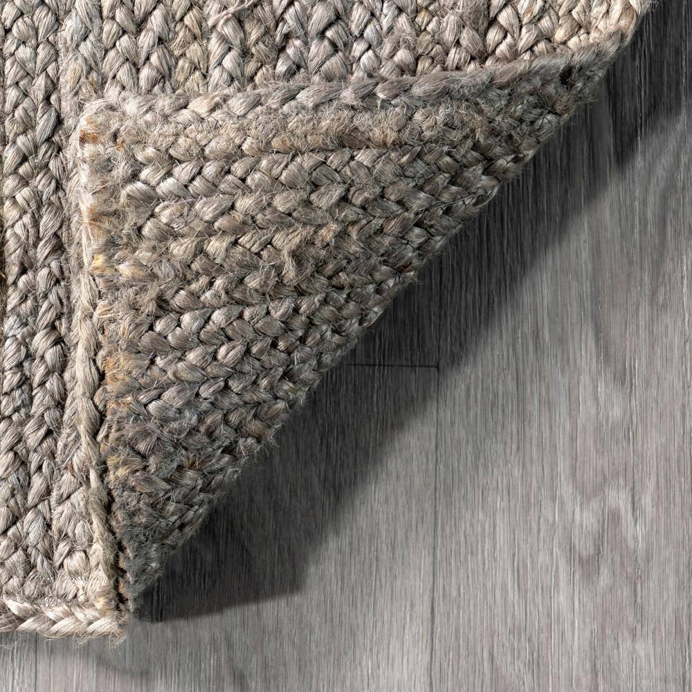 Handmade Gray Jute Flat Woven Area Rug, 3' x 5'