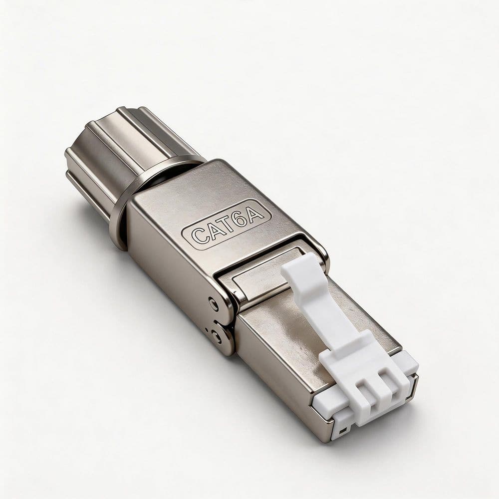 CAT6A FTP RJ45 Shielded Toolless Connector, Cat6/Cat5e Compatible, Zinc Alloy, 10Gbps, 8P8C (2-Pack) price history on PriceWatchPro