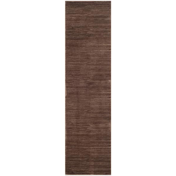 SAFAVIEH Vision Brown 2 ft. x 12 ft. Solid Runner Rug