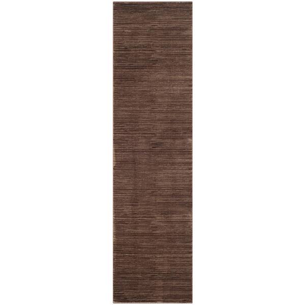 Vision Brown 2 ft. x 8 ft. Solid Runner Rug