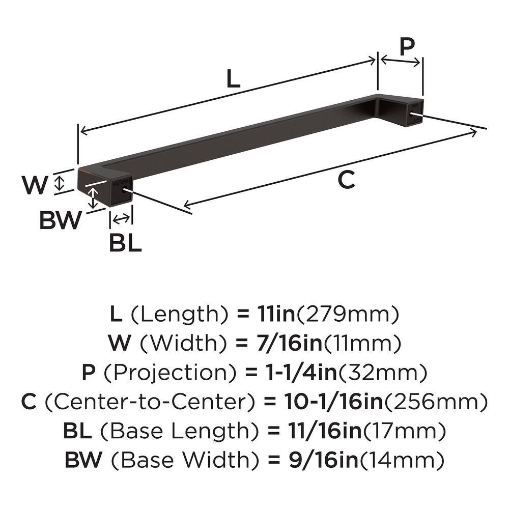Modern Oil-Rubbed Bronze 10-1/16 Inch Cabinet Pull