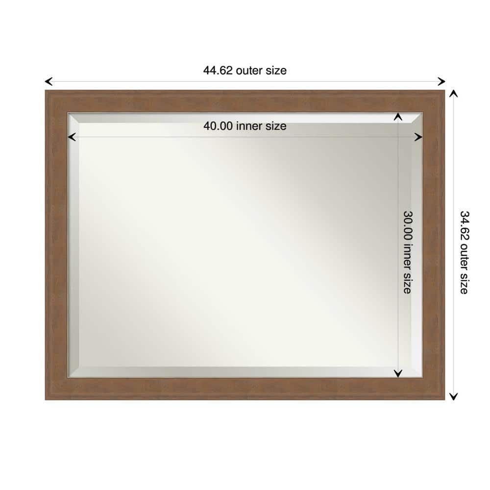 Alta Medium Brown and Bronze Rectangular Wall Mirror