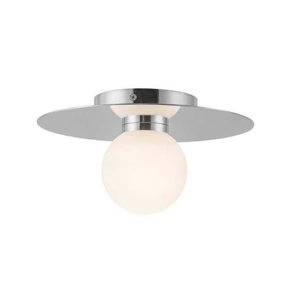 Elixir 10 in. 1-Light 9-Watt Chrome Integrated LED Flush Mount