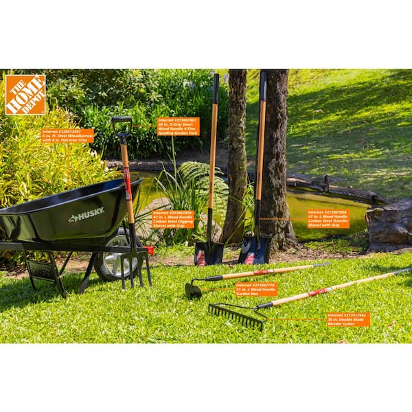 57 in. Wood Handle 16-Tine Bow Rake