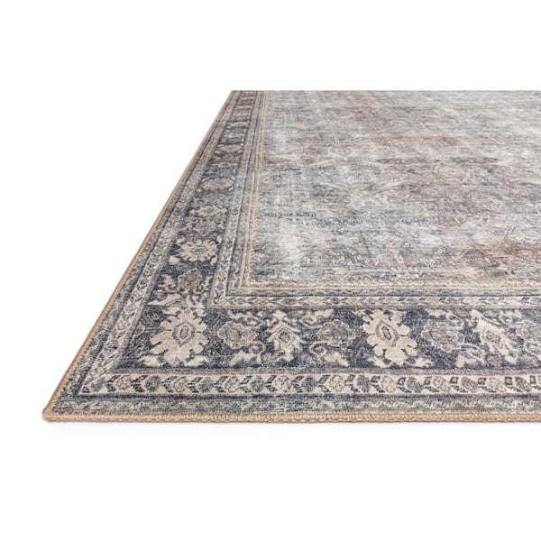Wynter Grey/Charcoal 2 ft. 6 in. x 9 ft. 6 in. Oriental Printed Runner Rug