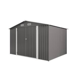 VAMOP 8 ft. W x 10 ft. D Metal Shed with Windows, Lockable Door