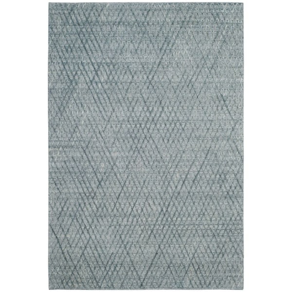 Mirage 6 ft. x 9 ft. Indigo Solid Color Diamond Area Rug