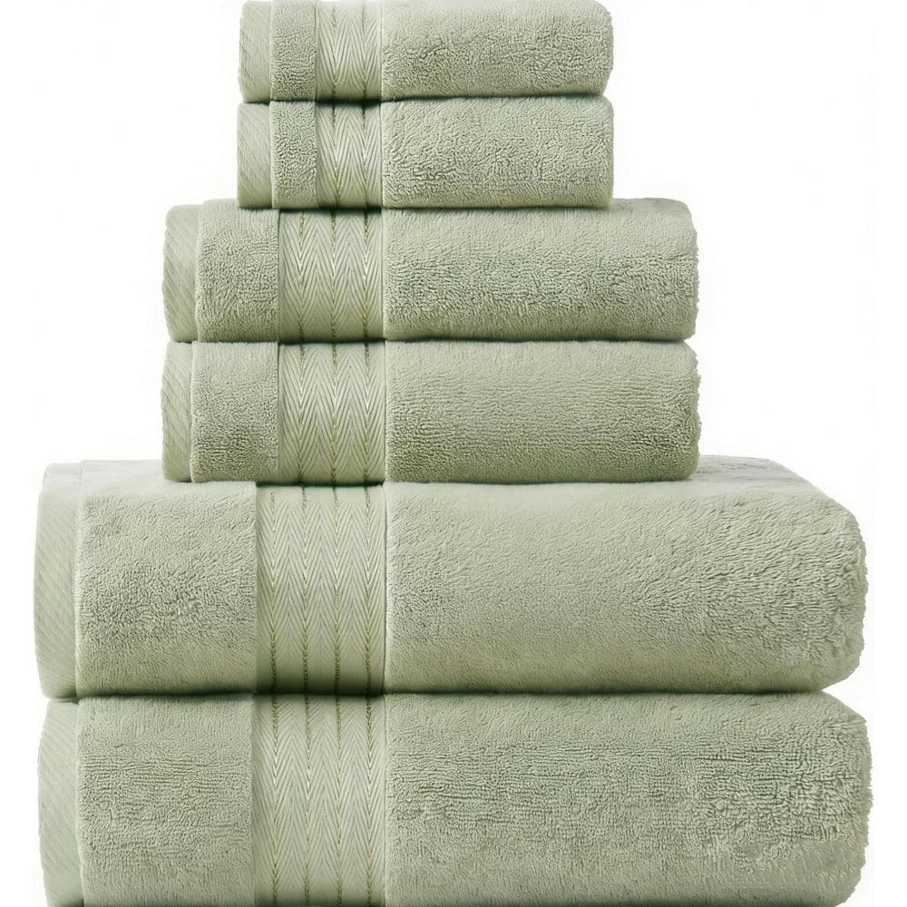 6-Piece Bathroom Accessory Set in Sage Green, Bath Towel Set, Thick Soft Absorbent Durable 650 GSM price history on PriceWatchPro