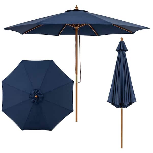 cantilever led patio umbrella BLUU 12 FT Solar Cantilever Umbrella LED Aluminum Offset Umbrella with 15  Strip Lights and Center light, Recycled Fabric 36 Month Fade Resistance,