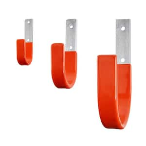 Heavy-Duty Orange Vinyl Coated Steel Hooks Value (12-Pack)