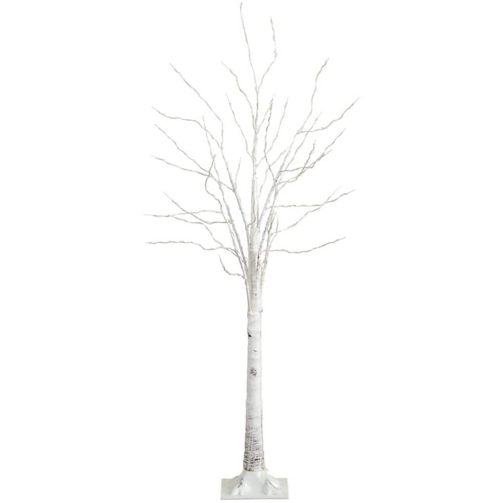 6 ft. Smart PreLit Lighted Birch Tree 96 LED DIY Color Changing Lights App 