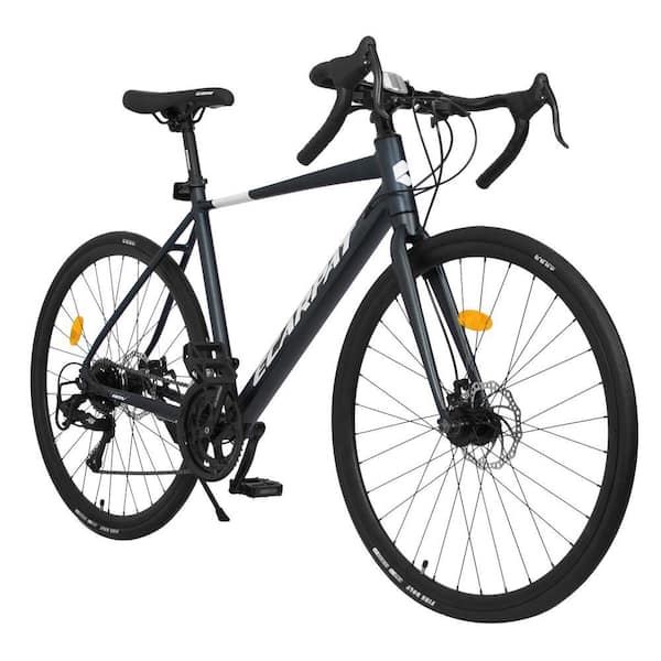 Zeus & Ruta 28 in. Mountain Bike with 16-Speed L-2 Disc Brakes and Aluminum Frame for Men and Women's in Black