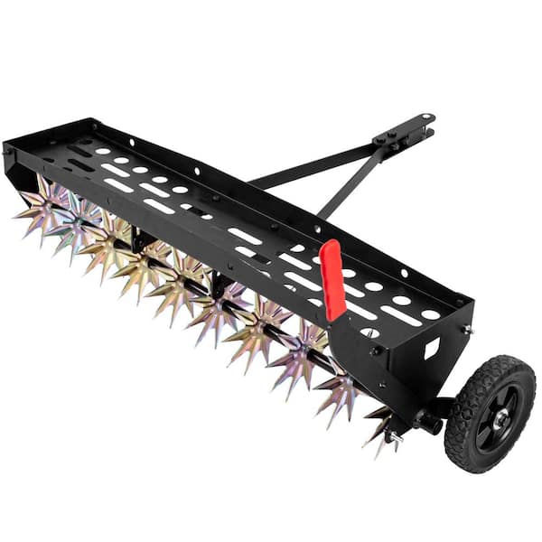 Unbranded LTA-003A-HD 40 in. Tow Behind Spike Aerator with Galvanized Steel Tines, Outdoor Durable Lawn Aerator Soil Penetrator Spikes Tractor - 2