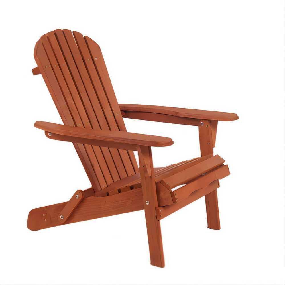 Mongo Walnut Wood Folding Adirondack Chair VKADCHWN The Home Depot