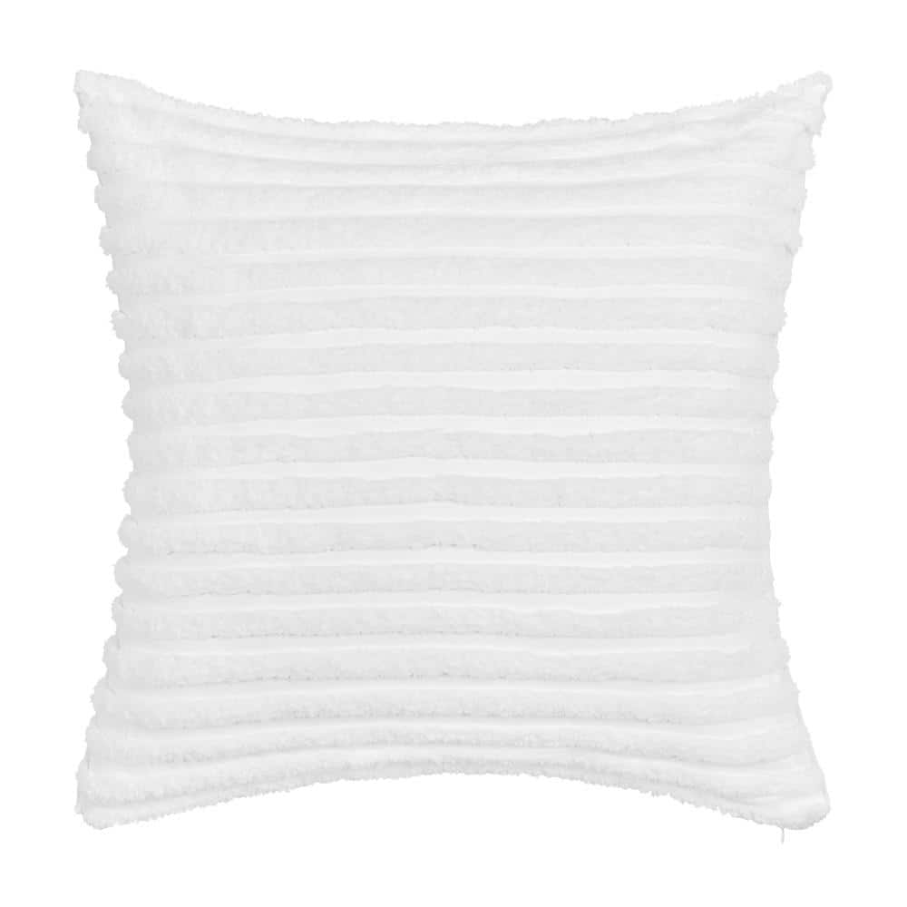 Darcy White Solid Polyester Euro Sham 26 in. L x 26 in. W