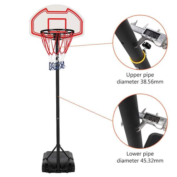 2.1m Basketball Hoop Net Free Standing Kids Backboard Stand Rack Lifting Frame 