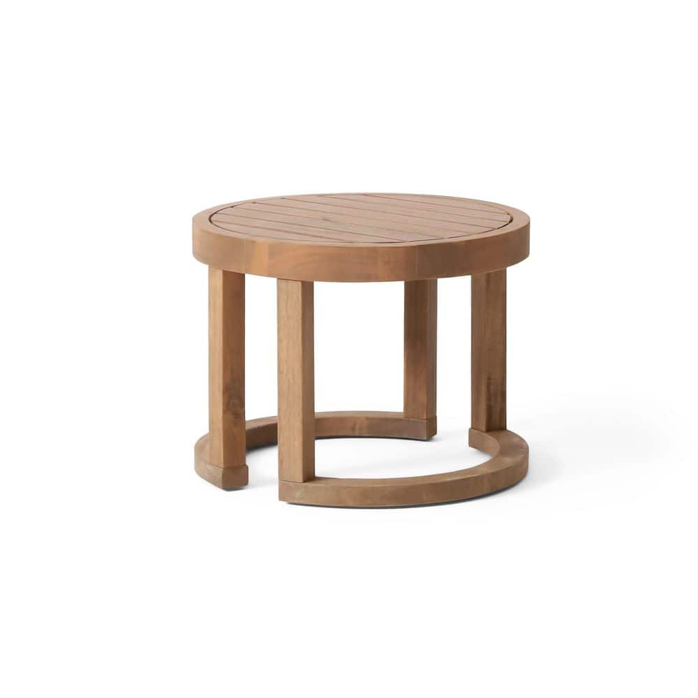 Brown Wash Acacia Wood Indoor/Outdoor Side Table-Slat Panel price history on PriceWatchPro