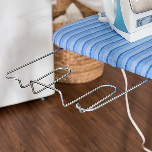Honey-Can-Do Silver Steel Collapsible Ironing Board with Iron Rest