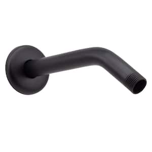 8 in. Wall Mount Shower Arm with Standard Sure Grip Flange Matte Black