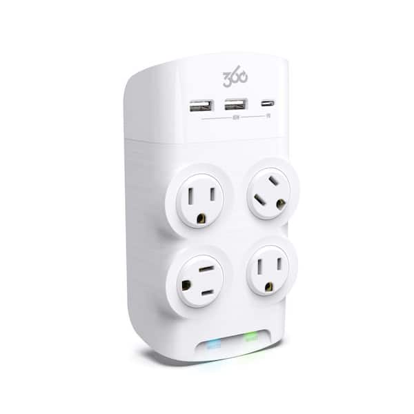 360 Electrical 45-Watt Revolve 4-Outlet Surge Protector