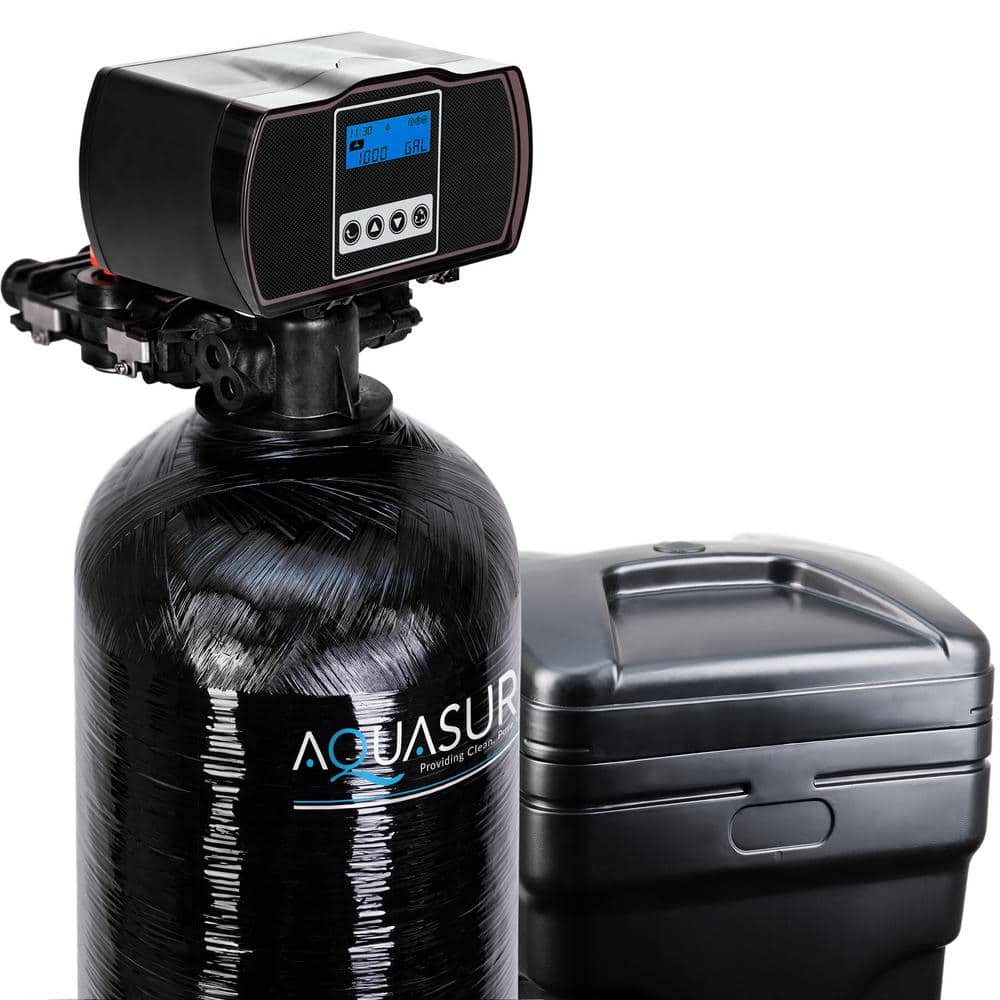 AQUASURE Harmony Series 64,000 Grain Water Softener with Fine Mesh Resin  for Iron Removal AS-HS64FM - The Home Depot
