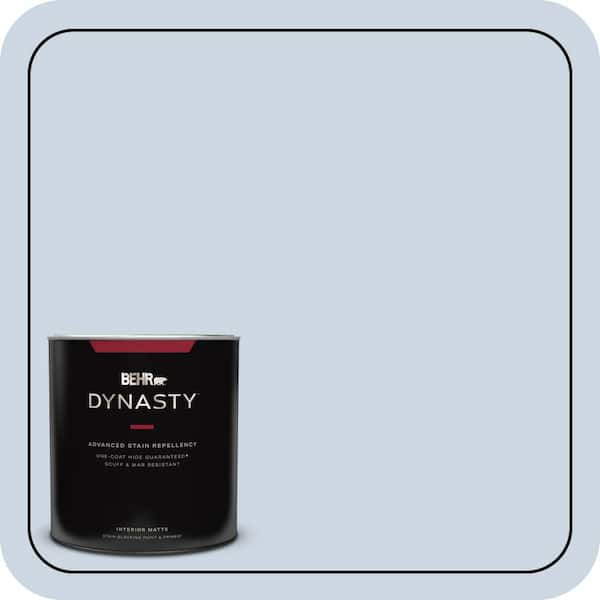 BEHR DYNASTY 1 qt. #ICC-35 Blue Reflection Matte Interior Stain-Blocking Paint & Primer