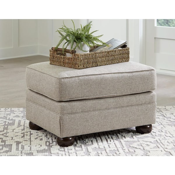Signature DESIGN BY ASHLEY Gaelon Gray Polyester Rectangle Cocktail Medium Ottoman