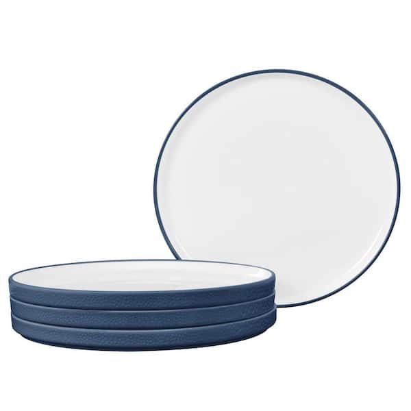 Colortex Stone Blue Porcelain Small Plate 6 in. (Set of 4)