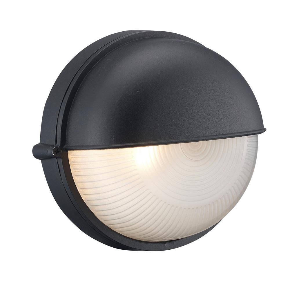 Mesa II Black Frosted Glass Wall Mount Light