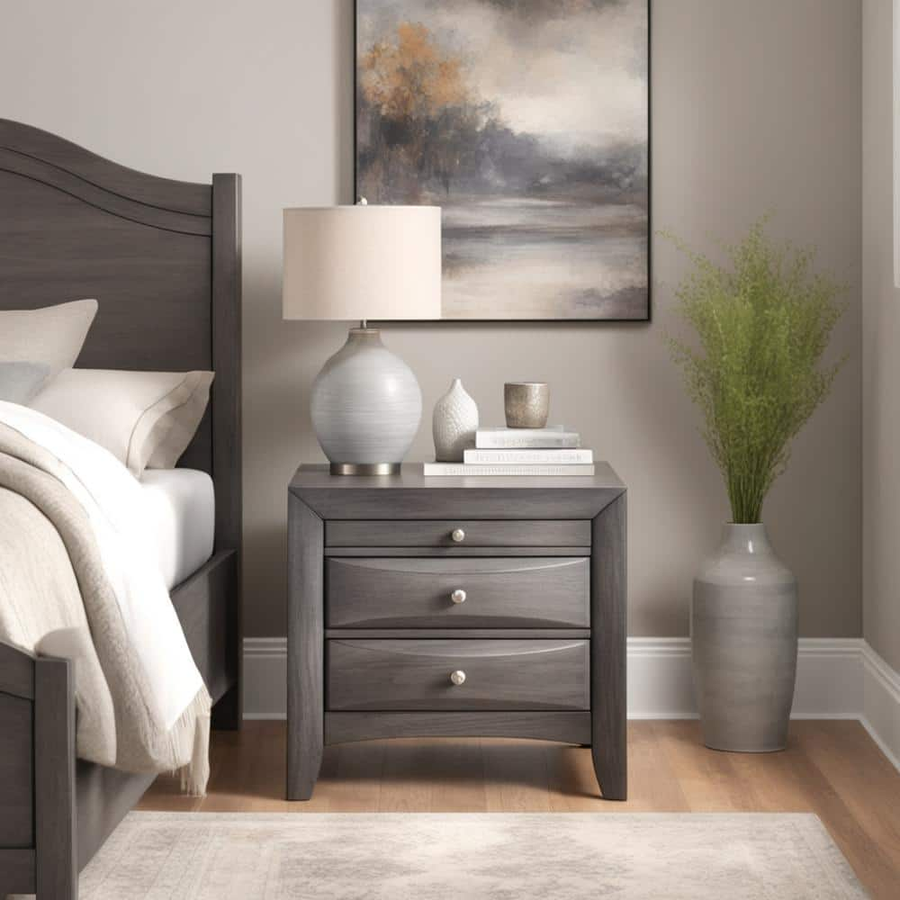 Madison 2-Drawer Gray Nightstand -  Picket House Furnishings, EG100NS