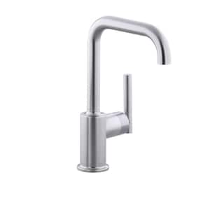 Purist Single-Handle Standard Kitchen Faucet with Secondary Swing Spout in Vibrant Stainless