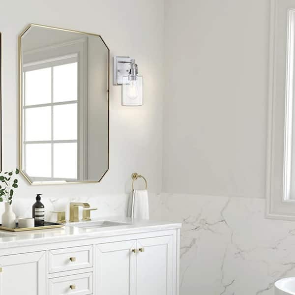 Hukoro 4.7 in. 1-Light Brushed Nickel Vanity Light