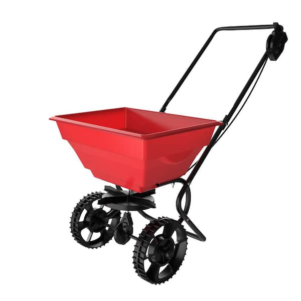 25 lb. Heavy Duty Broadcast Spreader for Lawn, Grass Seed, Fertilizer, Salt & Ice Melt-Wide Coverage