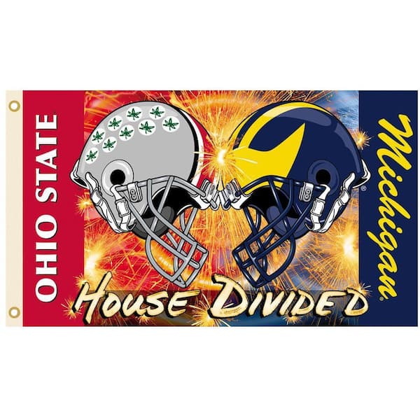 BSI Products NCAA 3 ft. x 5 ft. Michigan/Ohio State Rivalry House Divided Flag