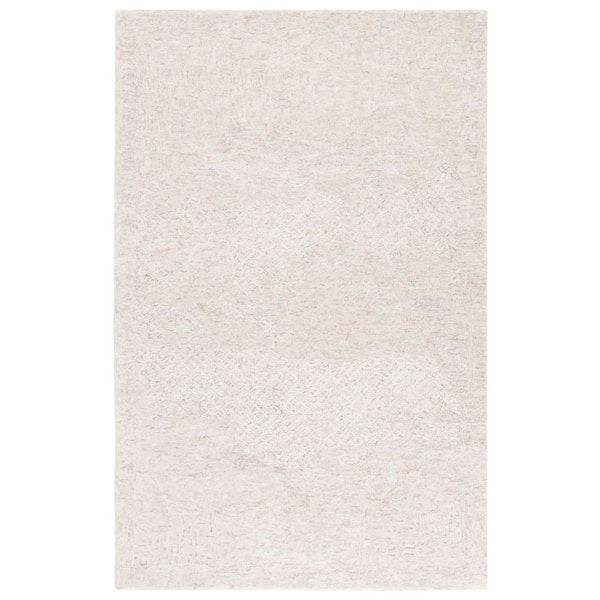 Harvest 8 ft. x 10 ft. Rust/Beige Distressed Solid Color Area Rug